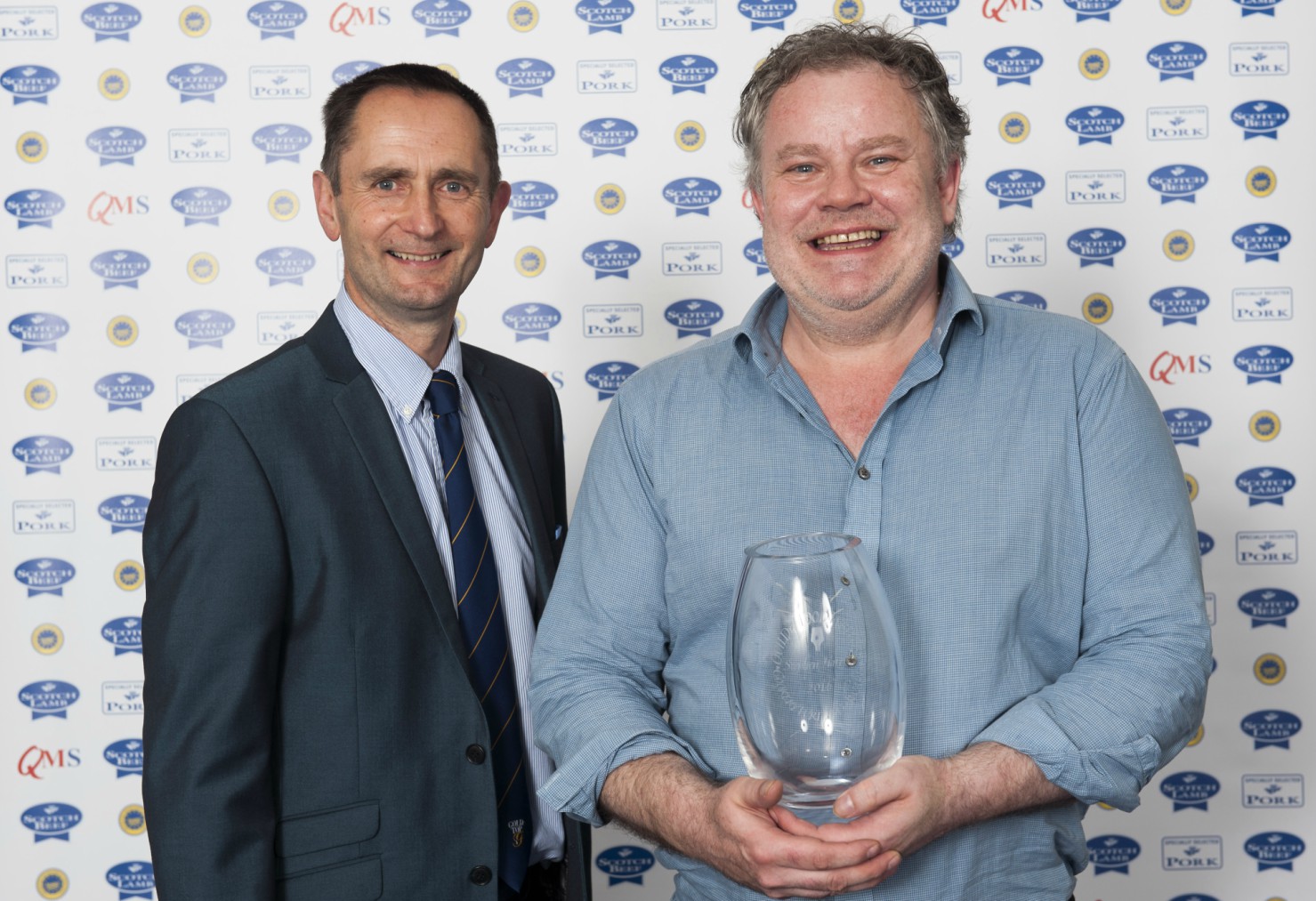 Andrew Payling, Vice Chairman of Quality Milk Producers (left) and Stephen Harris